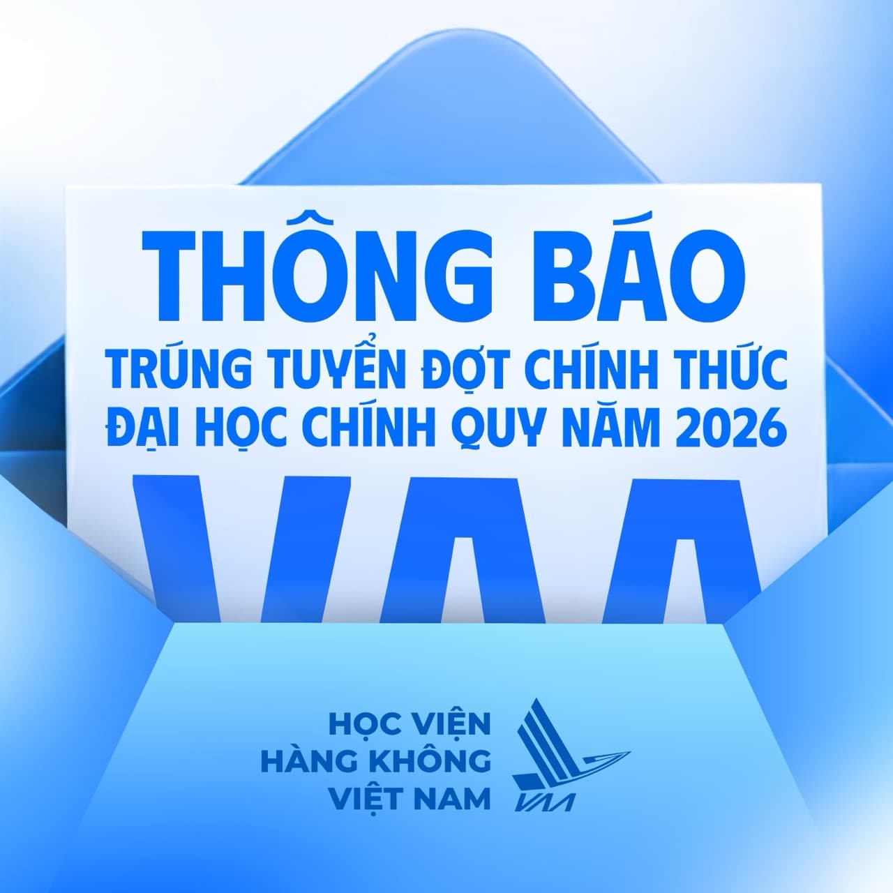 Chính thức công bố điểm trúng tuyển đại học chính quy VAA 2026!