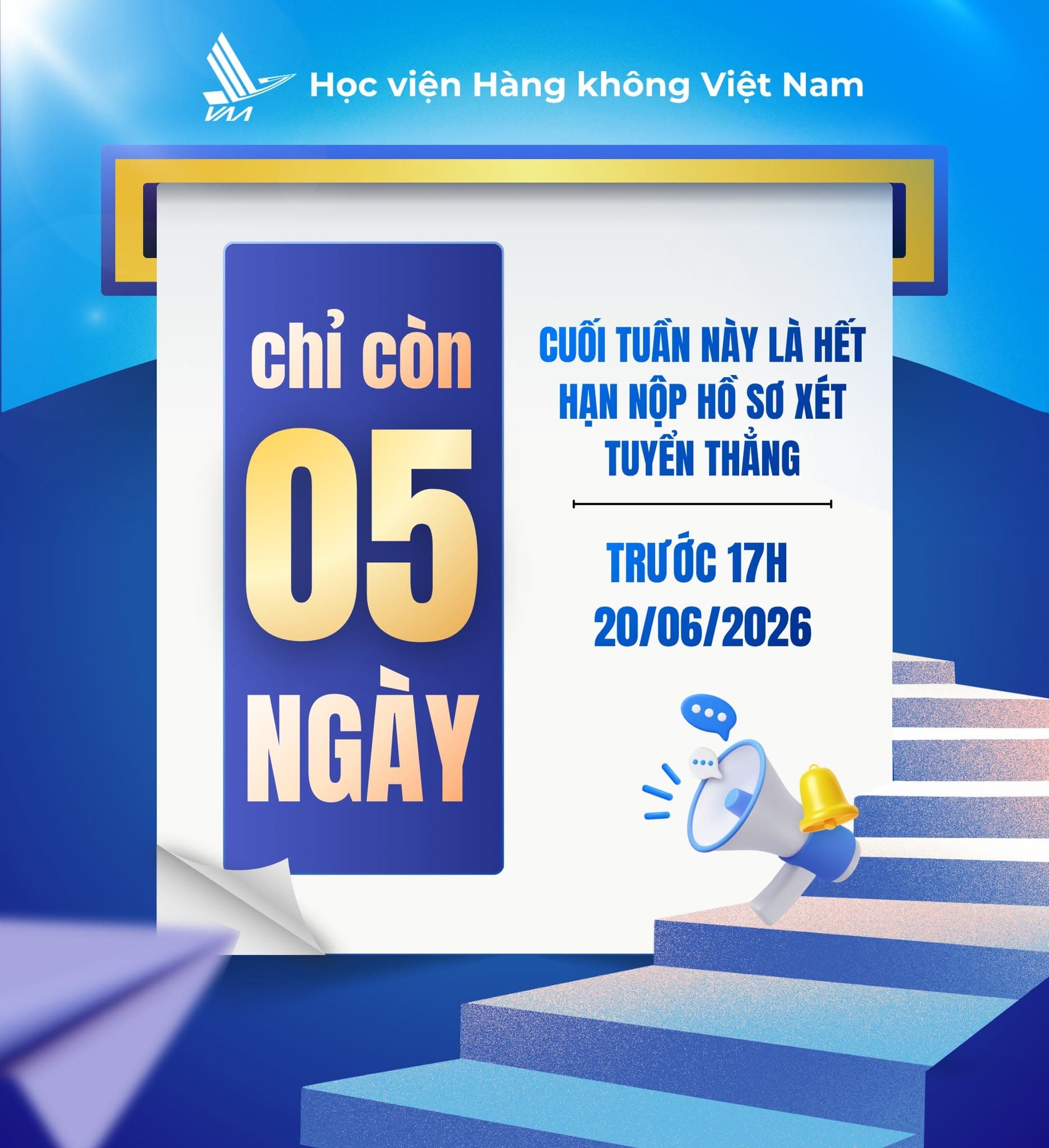 CUỐI TUẦN NÀY LÀ HẾT HẠN NỘP HỒ SƠ XÉT TUYỂN THẲNG
